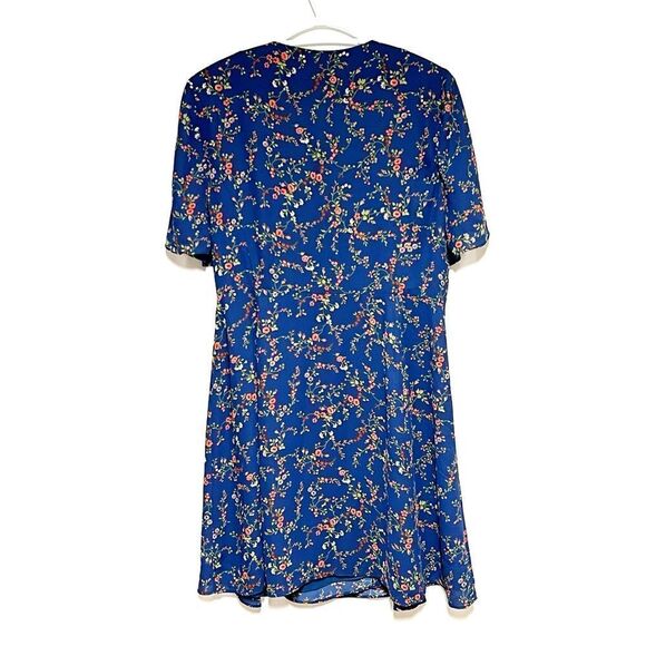 New Madewell Amaranth Wrap Dress in Moonless Floral Sz 8 - Picture 5 of 8
